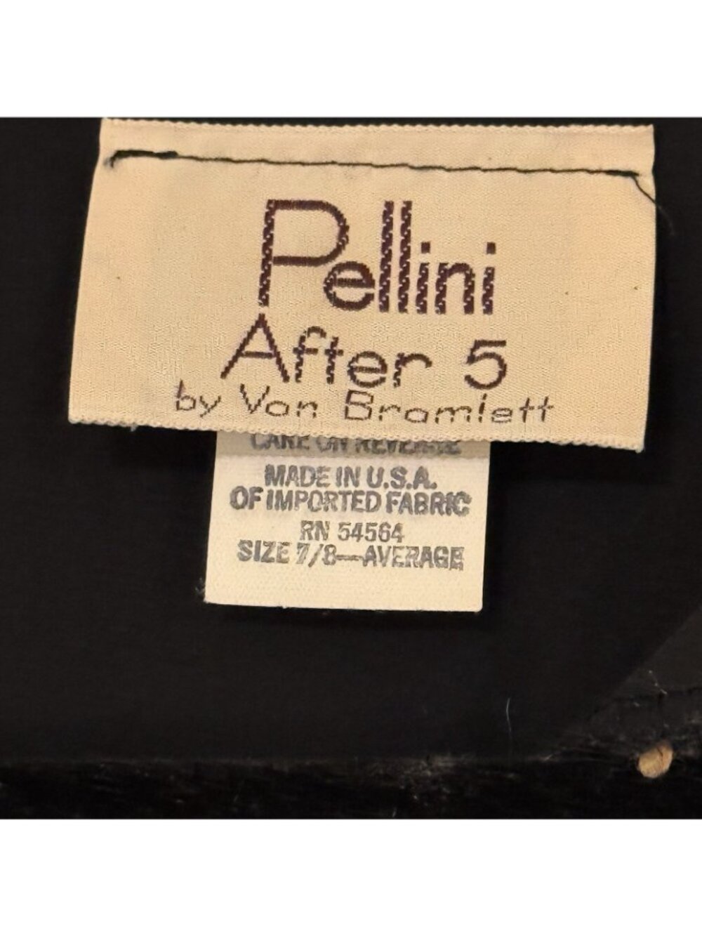 Evening Dress Women's 8 Strappy Black + Jacket by Pellini After 5 VTG 70's - Picture 9 of 16